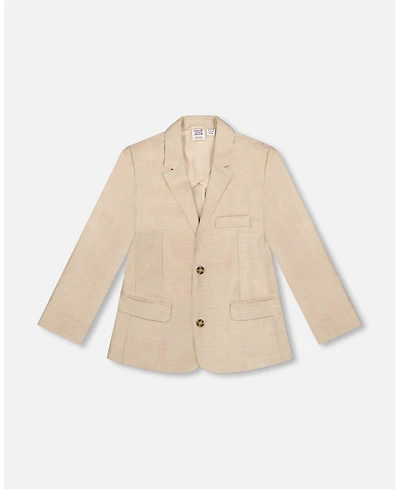 Deux par Toddler Boys Two Button Blazer Light Taupe - Toddler|Child