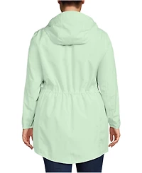 Lands' End Women's Plus Squall Packable Waterproof Raincoat