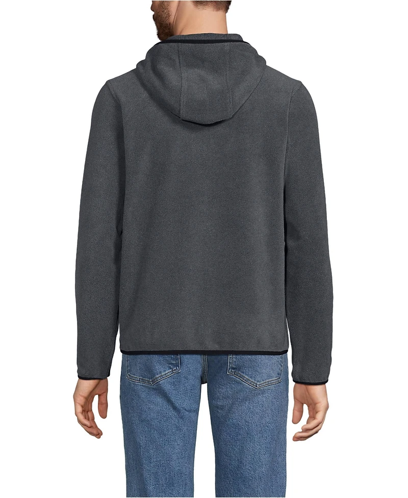 Lands' End Men's Anyweather Fleece Hooded Full Zip Jacket