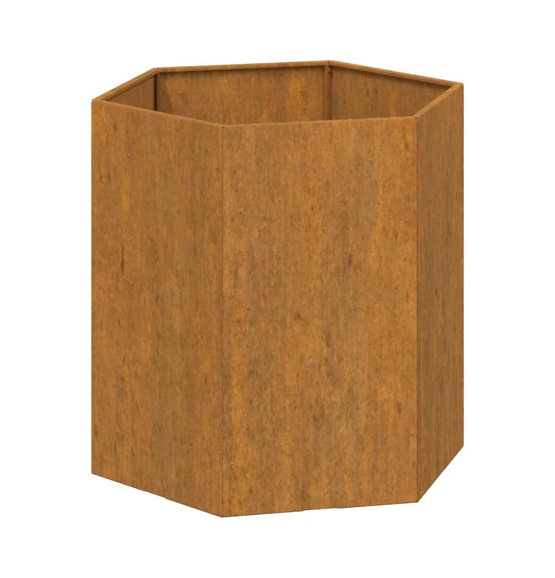 Planter Rusty 15.7"x15.7"x17.7" Corten Steel
