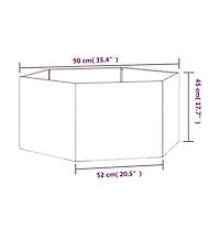 Planter Rusty 35.4"x35.4"x17.7" Corten Steel