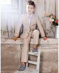 Deux par Deux Big Boys Two Button Blazer Light Taupe