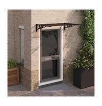 Door Canopy Black 48"x35.4" Polycarbonate