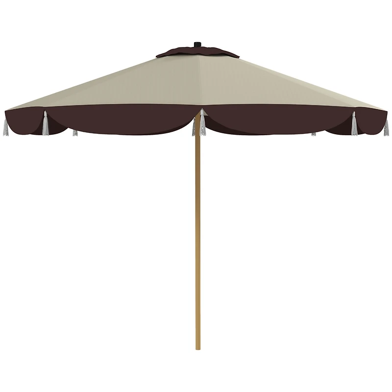 Outsunny 9FT Patio Umbrella Parasol, Upf 50+ Outdoor Umbrella,