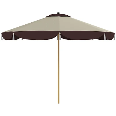 Outsunny 9FT Patio Umbrella Parasol, Upf 50+ Outdoor Umbrella,
