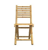 Folding Patio Chairs 2 pcs 16.9"x21.3"x34.6" Bamboo