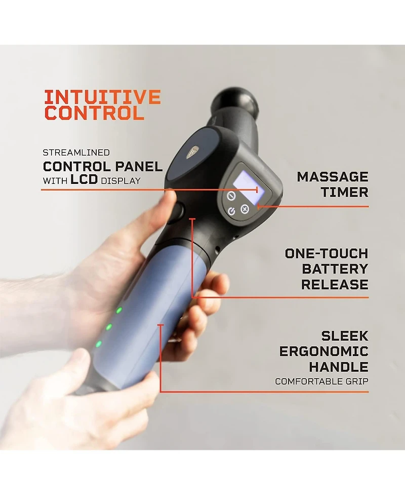 LifePro Heavy Duty Massage Gun for Athletes - Deep Tissue Percussion Muscle Massager with Adjustable Heads & Tips