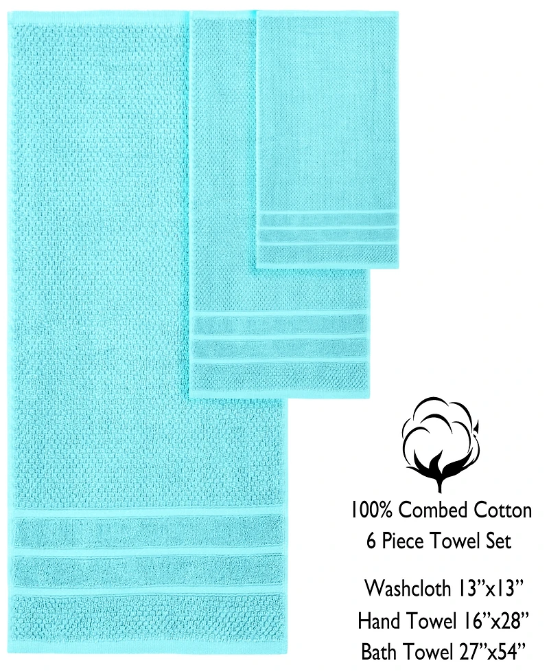 Feather & Stitch, Ny Waffle 6-Pc. Bath Towel Set