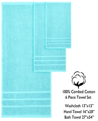 Feather & Stitch, Ny Waffle 6-Pc. Bath Towel Set