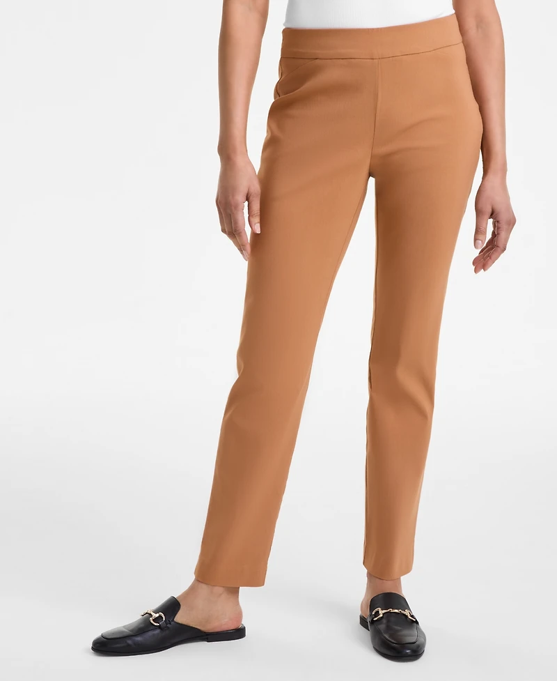 Jm Collection Women's Tummy-Control Cambridge Slim-Leg Pull-On Pants, Exclusively at Macy's
