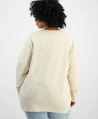 Hybrid Apparel Trendy Plus Star Afro Graphic Top
