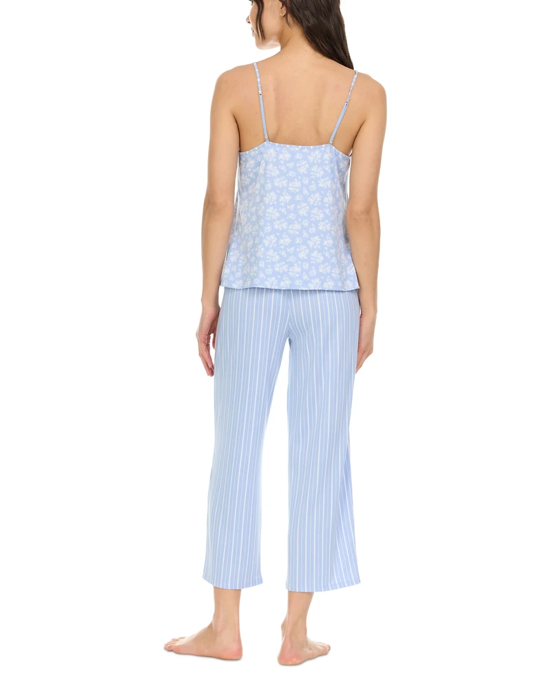 Flora by Nikrooz Women's Amari 3-Pc. Cami, Shorts & Capris Pajama Set