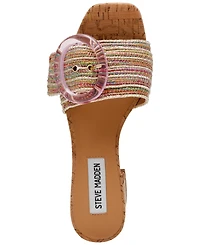 Steve Madden Women's Seacrest Buckled Block-Heel Mule Sandals