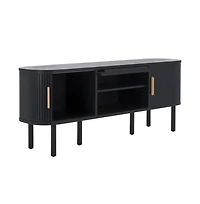 Tealla 2 Tambour & 1 Glass Lift Door Media Stand