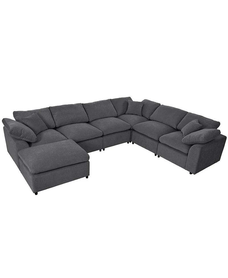 Oversized Modular Sectional Sofa with Ottoman L Shaped Corner Sectional for Living Room, Office, Spacious Space