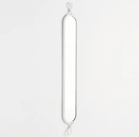58.5"H x 0.75"D x 7.75"W Silver Framed Tall Narrow Full Length Wall Mirrors Set of 2