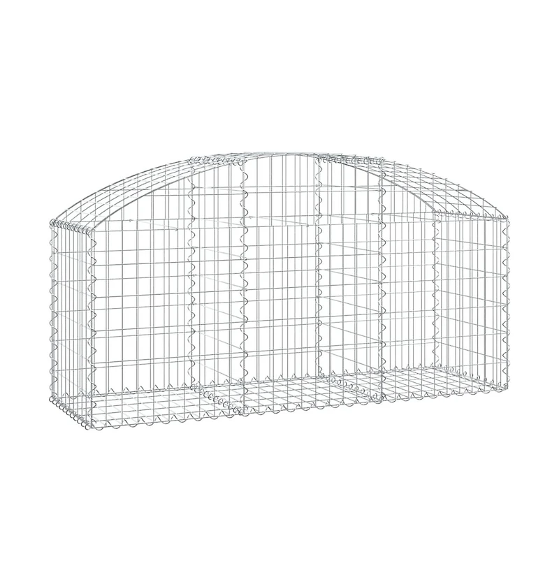 Arched Gabion Basket 59.1"x19.7"x23.6"/31.5" Galvanized Iron