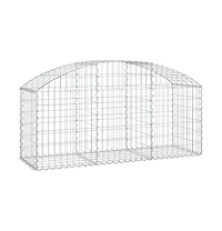 Arched Gabion Basket 59.1"x19.7"x23.6"/31.5" Galvanized Iron