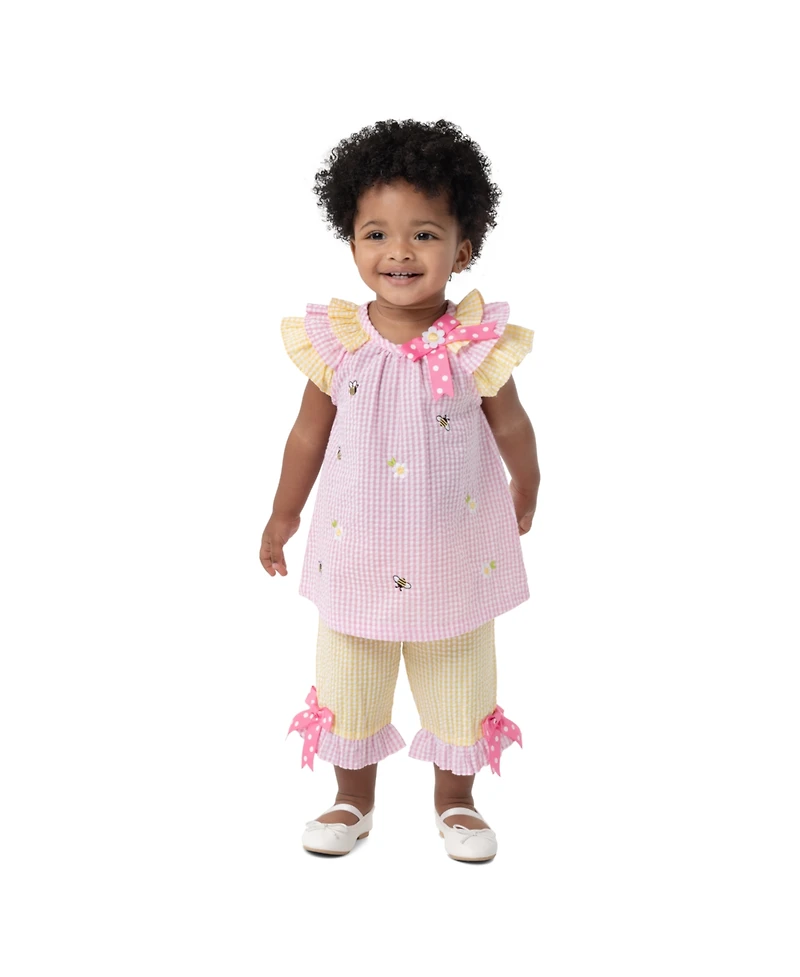 Rare Editions Baby Girls 2-Piece Spring Seersucker Dress Set