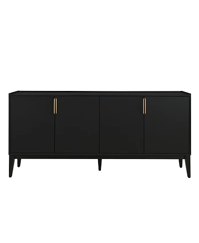Storage Cabinet Sideboard Wooden with 4 Doors for Hallway, Entryway, Living Room, Adjustable Shelf