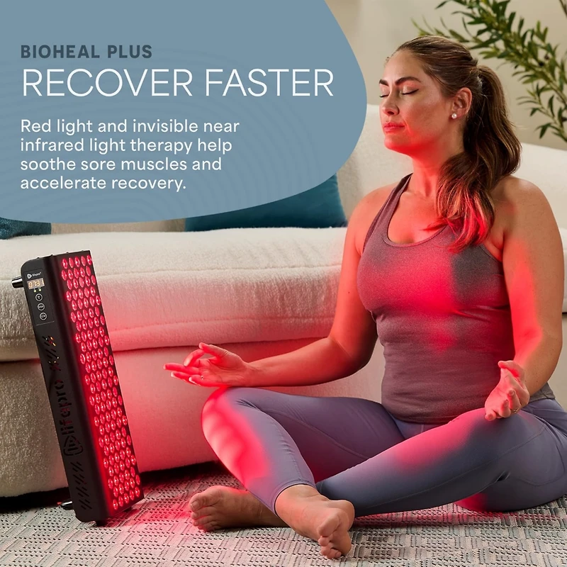 LifePro Red Light Therapy Panel for Face and Body – Near Infrared Light Device for Relaxation and Wellness, Portable and Stable Design