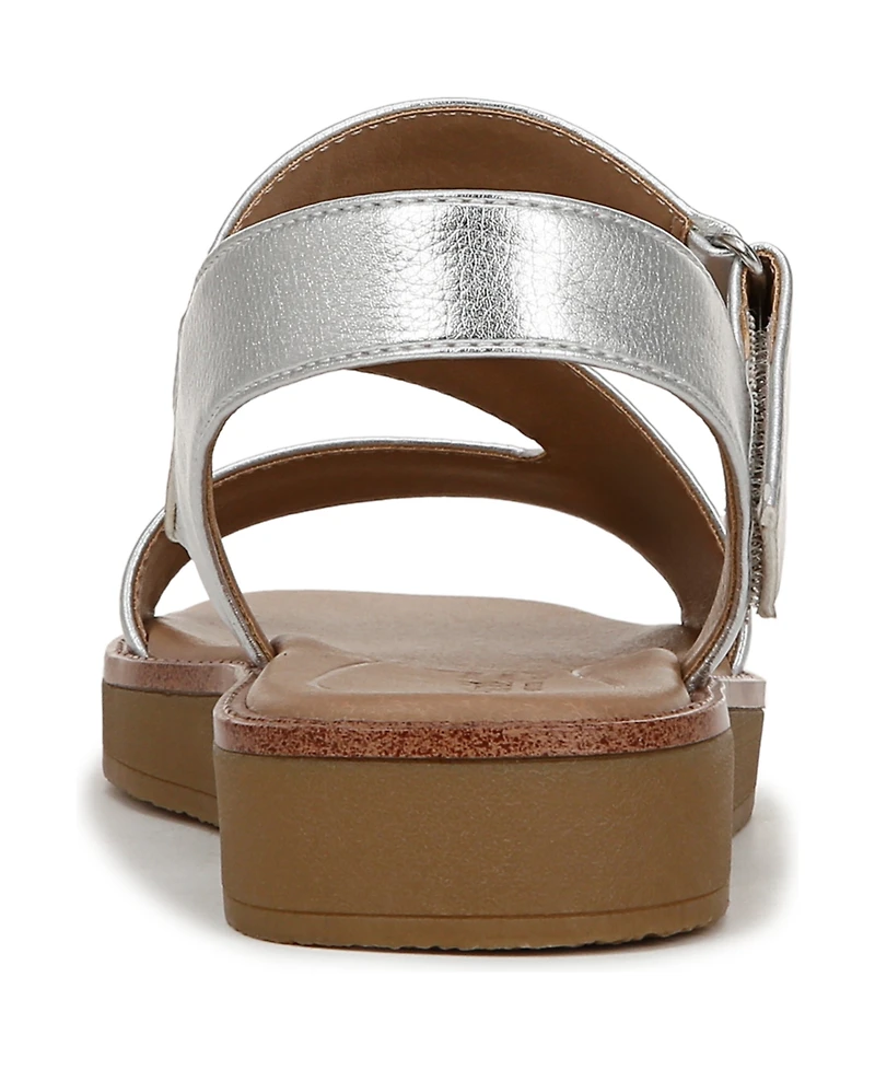 LifeStride Women's Waverly Round Open Toe Strappy Platform Sandals