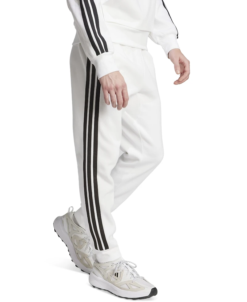 adidas Men's Essentials Regular-Fit 3-Stripes Fleece Joggers