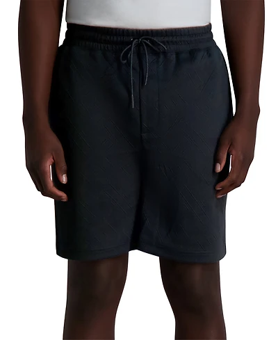 Karl Lagerfeld Paris Men's Relaxed Fit Drawstring Jacquard 8-1/2" Shorts