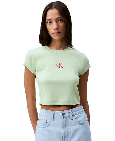 Calvin Klein Jeans Women's Monogram Logo Baby T-Shirt