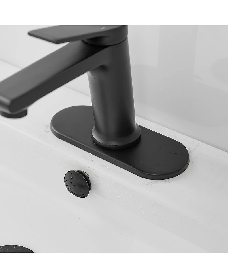 Single Hole Single-Handle Bathroom Faucet in Matte Black