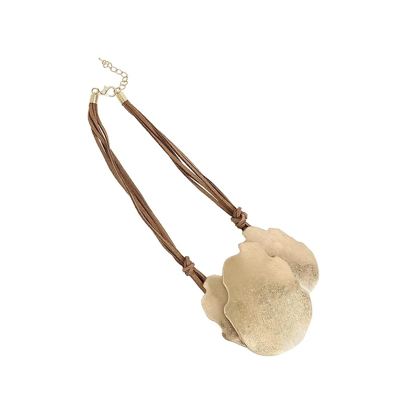 Metallic Cascade Statement Necklace