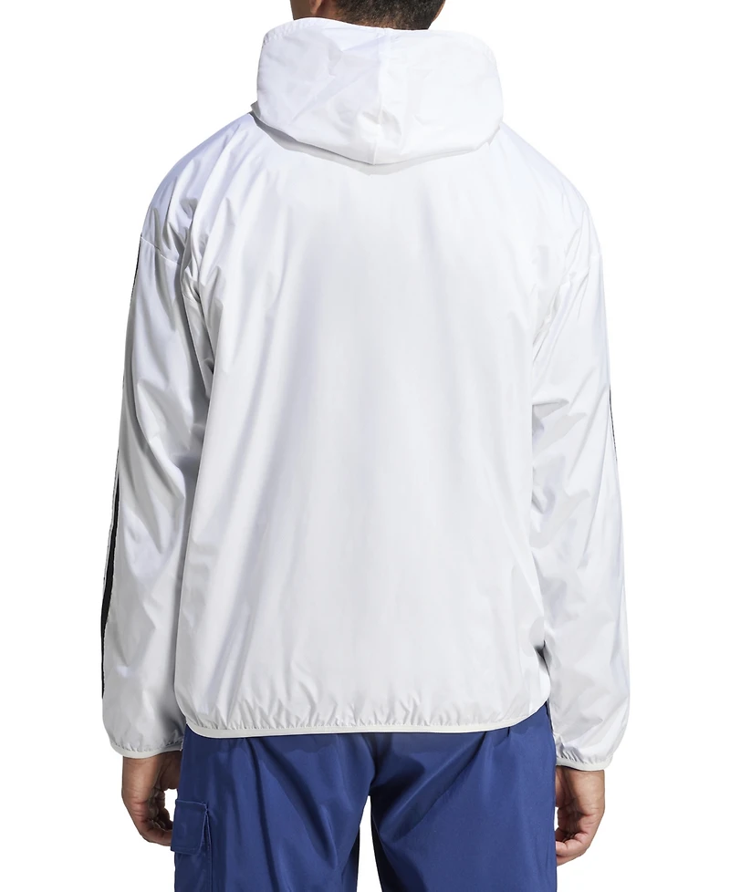 adidas Men's Essential Three-Stripes Woven Windbreaker