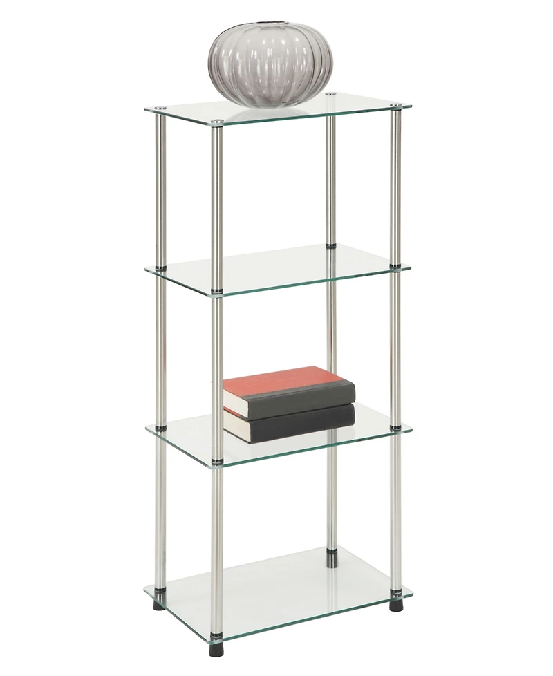 Convenience Concepts 17.75" Glass Designs2Go Classic Glass 4 Tier Tower