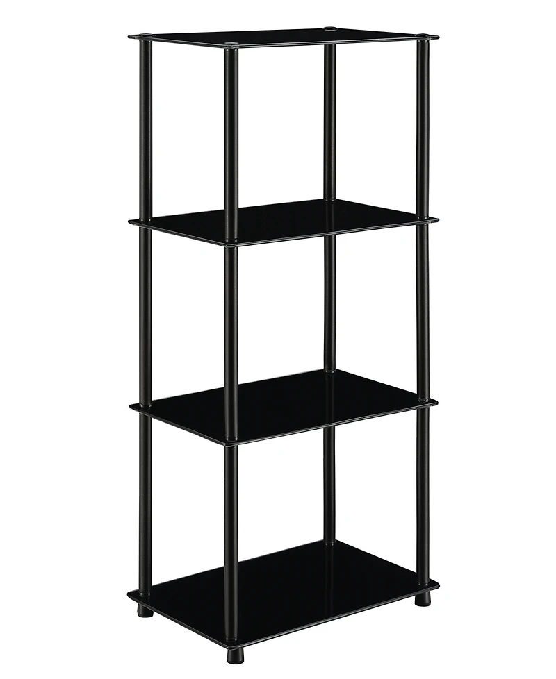 Convenience Concepts 17.75" Glass Designs2Go Classic Glass 4 Tier Tower