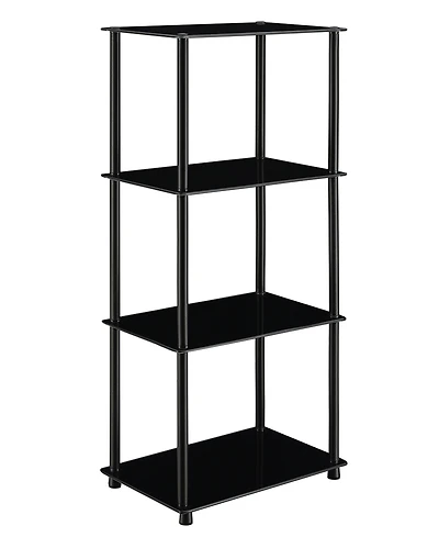 Convenience Concepts 17.75" Glass Designs2Go Classic Glass 4 Tier Tower