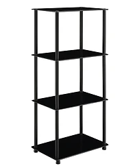 Convenience Concepts 17.75" Glass Designs2Go Classic Glass 4 Tier Tower