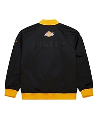Mitchell & Ness Men's Black Los Angeles Lakers Hardwood Classics Team Og 3.0 Lightweight Satin Full-Snap Jacket