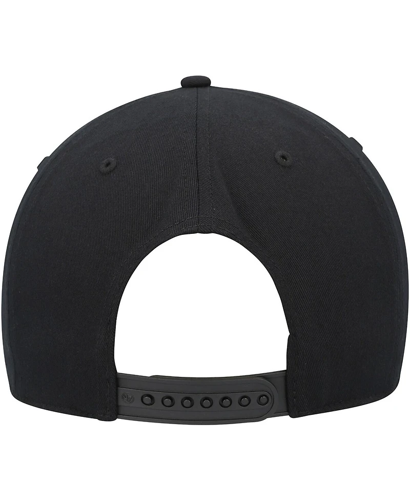 '47 Brand Men's Black Miami Heat Hitch Snapback Hat