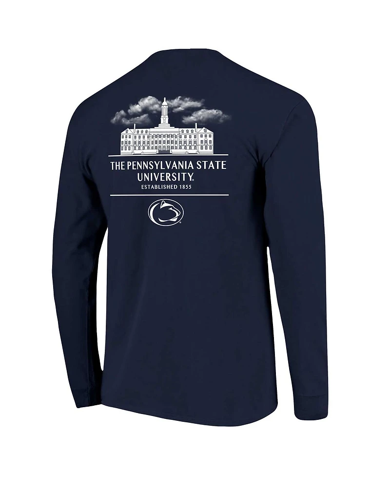 Image One Men's Navy Penn State Nittany Lions Comfort Colors Campus Nights Long Sleeve T-Shirt