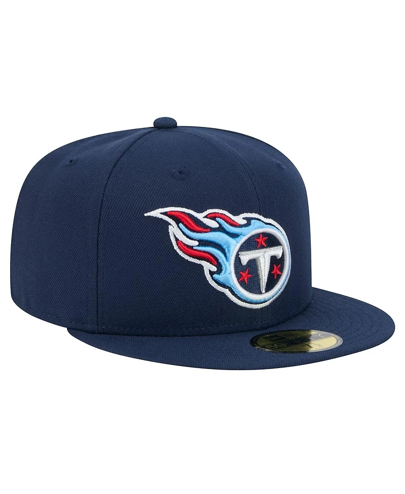 New Era Men's Navy Tennessee Titans Main 59FIFTY Fitted Hat