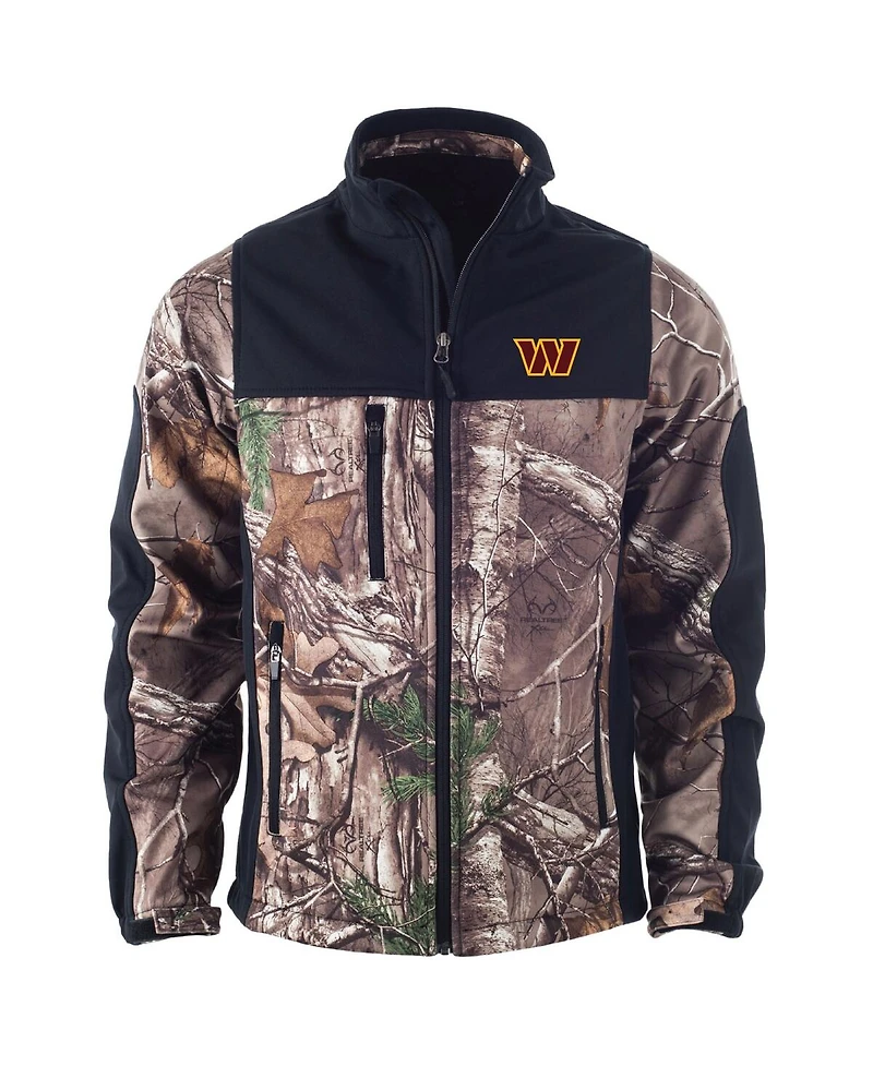 Dunbrooke Men's Realtree Camo Washington Commanders Hunter Softshell Full-Zip Jacket