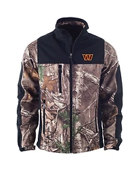 Dunbrooke Men's Realtree Camo Washington Commanders Hunter Softshell Full-Zip Jacket