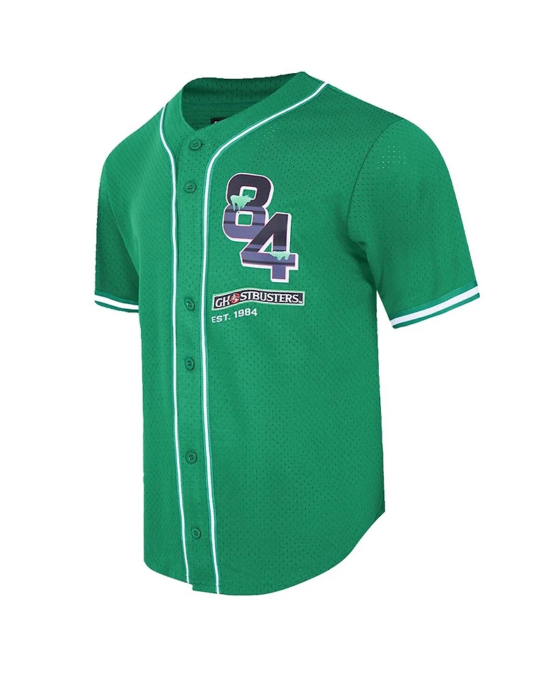 Freeze Max Men's Kelly Green Ghostbusters The Team Baseball Jersey