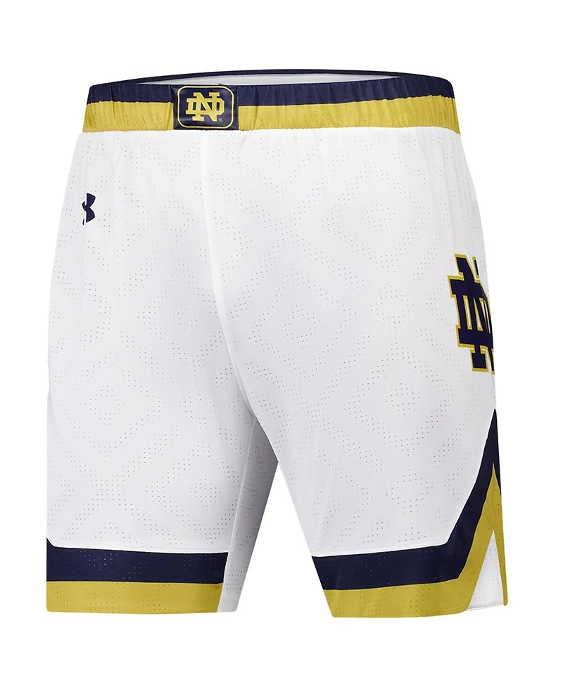 Under Armour Men's White Notre Dame Fighting Irish Replica Basketball Shorts