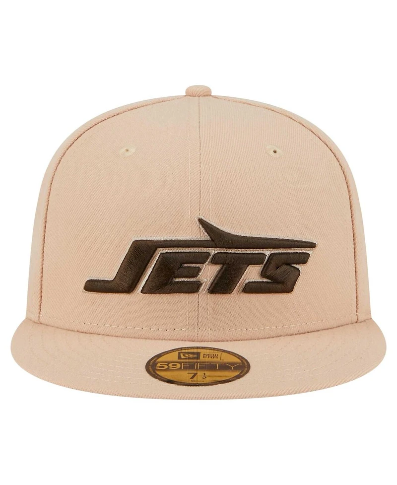 New Era Men's Tan New York Jets Candied Pecan 59FIFTY Fitted Hat
