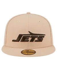 New Era Men's Tan New York Jets Candied Pecan 59FIFTY Fitted Hat