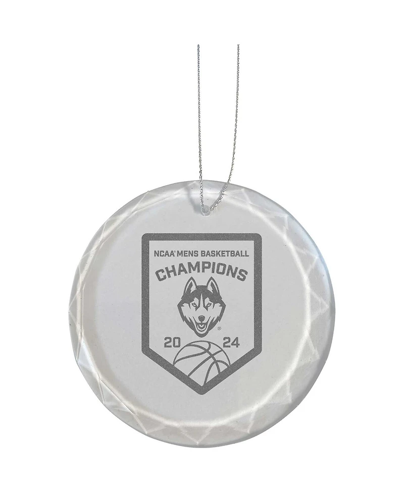 Memory Company UConn Huskies 2024 Ncaa Men's Basketball National Champions 3' Round Glass Ornament