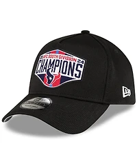 New Era Men's Black Houston Texans 2024 Afc South Division Champions Locker Room A-Frame 9FORTY Adjustable Hat