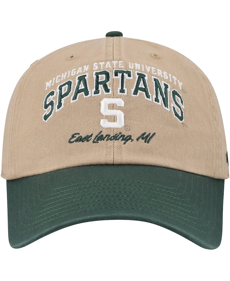 '47 Brand Men's Khaki Michigan State Spartans Local Clean Up Adjustable Hat