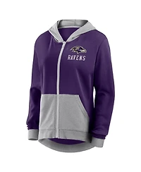 Fanatics Women's Purple Baltimore Ravens Hit It Full-Zip Hoodie